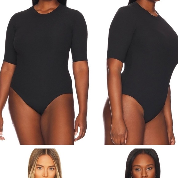 SPANX Suit Yourself Rib-Knit Short Sleeve Crewneck Bodysuit Size Small NEW - Picture 4 of 7